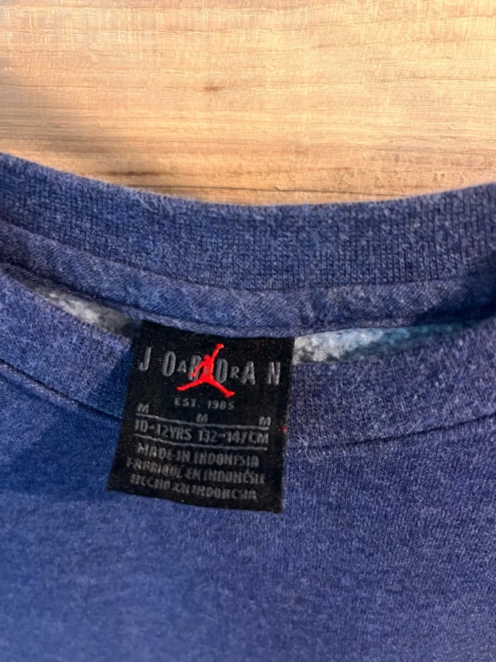 Jordan Blue Tee with Red Jumpman Logo - Picture 2 of 2
